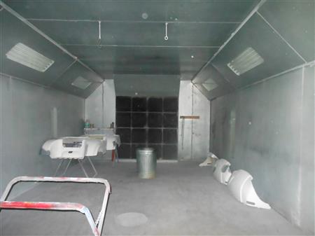 Paint Booth 26` deep x 14` wide x 9` high, Machine ID: 5979